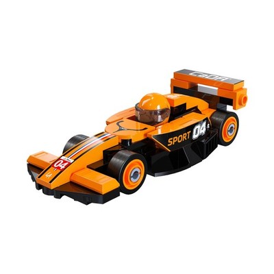 CaDa C55103W Mini Orange Circuit Rennwagen Maßstab 1:48 Ziegel Bausatz