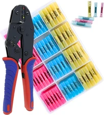 Wire Crimping Tool, Crimping Tool for Heat Shrink Connectors, Wire Crimper AWG 2