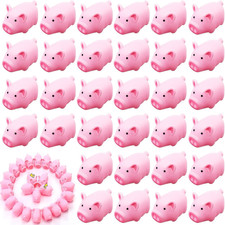 150PCS Mini Pig Toys, Bulk Pink Small Pig Bath Toys, Piggy Bathtub Squeak Toy fo