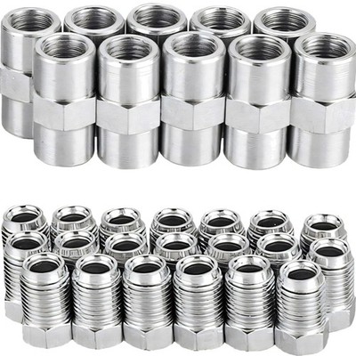 Set of 20 Screws and 10 Connector Set for Diameter 4.75 mm Brake Pipe Flaring F
