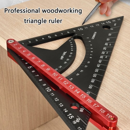 Triangles Ruler 7Inch Measurement Tool Aluminium Carpentry Set Square Angles - Picture 2 of 8