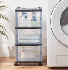 3 Drawer Medium Storage Cart - Rolling Organi...