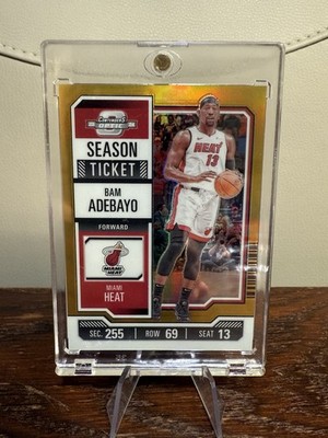 Panini Contenders Optic 23-24 Bam Adebayo Miami Heat #20 Gold Prizm 3/10 