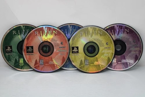 Riven The Sequel to Myst Sony PlayStation 1 PS1 All 5 Discs Only   Tested