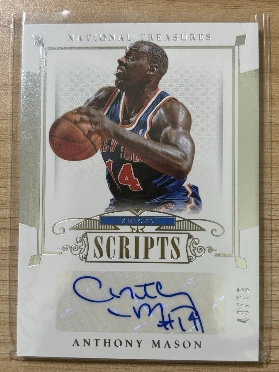 Anthony Mason Sports Trading Card Singles Autographed Basketball 