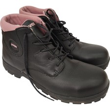 Uvex 65 482/2 Safety Work Boots Size EU 41 Black Pink Steel Toe Cap Preloved