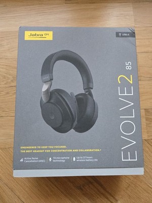 Jabra Evolve2 85 Wireless ANC Over-Ear Kopfhörer Bügel Mikrofon Boom USB-A Schwarz