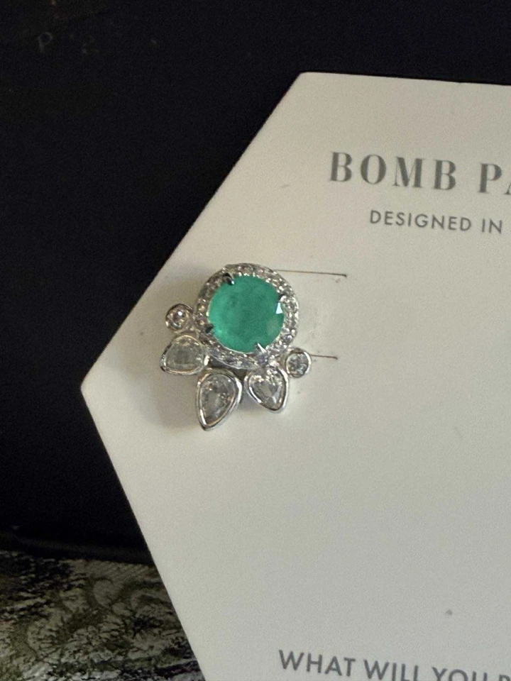 Bomb Party-Sterling Club RbP2998 Lab Created Blue Aragonite with genuine Quartz - Image 4 of 4