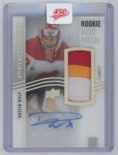 2023-24 Upper Deck Premier Rookie Patch Dustin Wolf Auto 063/249