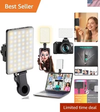 ALTSON 60 LED Portable Selfie Light Video Conference Lighting with Clip & Camera