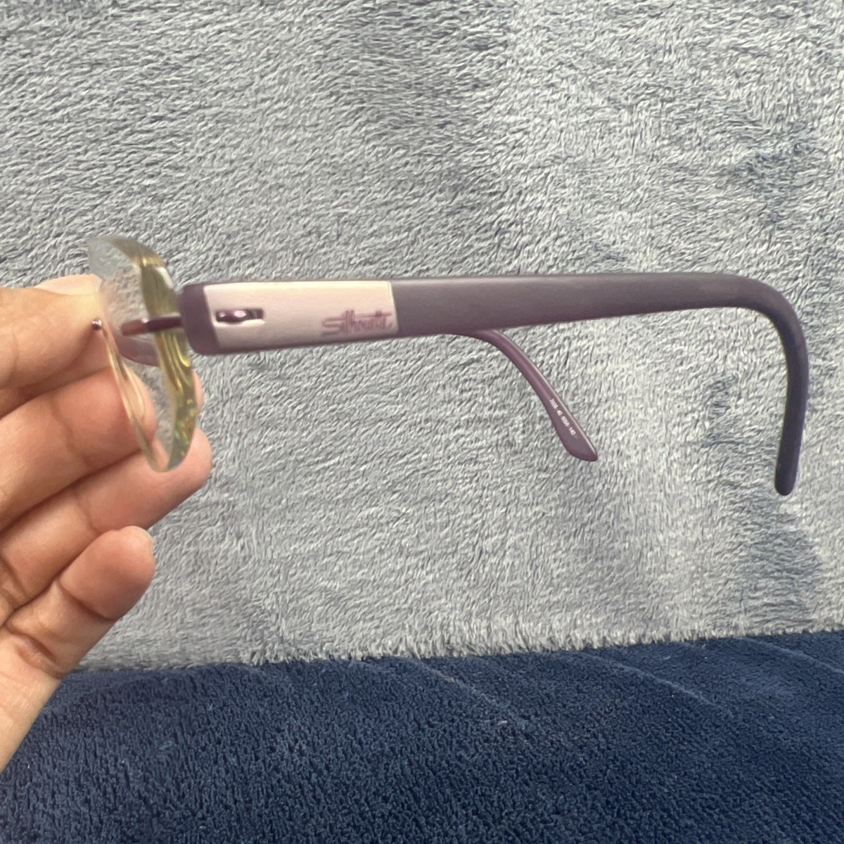 Silhouette 7608 40 6056 Purple Rimless Eyeglasses Frames 19 140 Titanium Austria Silhouette 7608 40 6056 Purple Rimless Eyeglasses Frames 19  main image 3