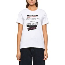 DIESEL T-Sily-V20 Womens T Shirt Slim Fit Crew Neck Short Sleeve Summer Top XS S