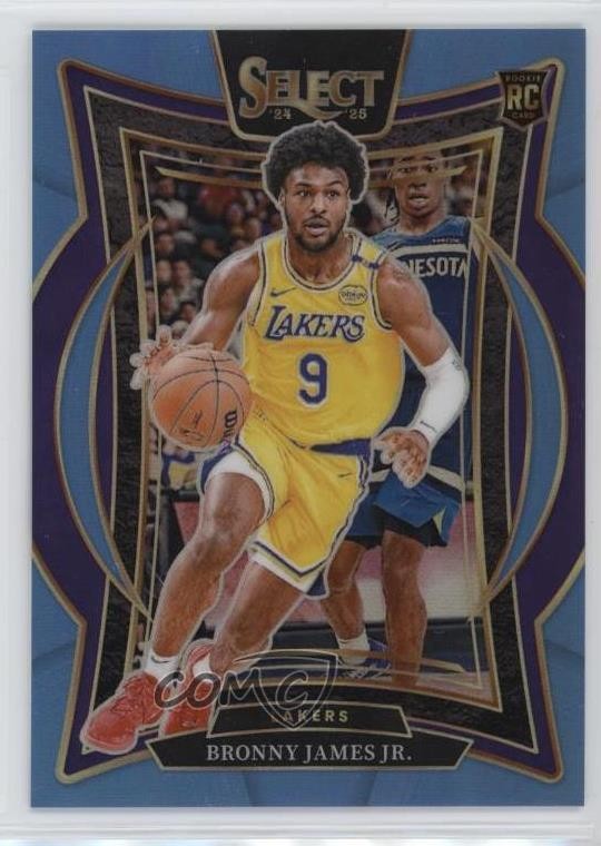 2024 Panini Select Concourse Light Blue Prizm /299 Bronny James Jr Rookie RC 8d9
