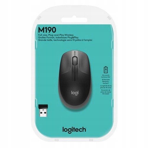 Logitech Kabellose Maus M190 Optisch 1000 DPI 2.4GHz HIGH QUALITY - Bild 14 von 16