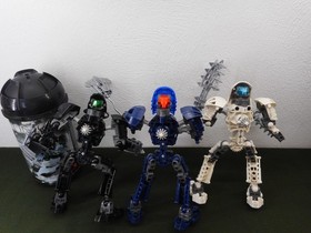 Lego Bionicle 3 Figures #8603 / 8602 / 8606 Toa Set + 2 Instructions + 1 Box
