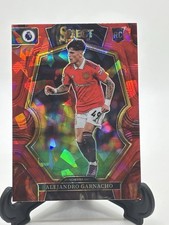 2022-23 Panini Select Red Ice Mezzanine Alejandro Garnacho Manchester United RC