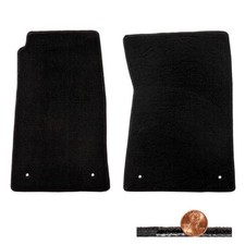 1965-1973 Mustang Fastback Coupe 2pc Black Classic Loop Front Floor Mats Set