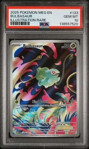 New Listing2025 Pokemon Mega Evolutions Bulbasaur Illustration Rare #133 PSA 10 GEM MINT