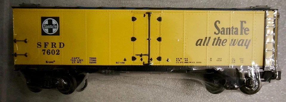 K-LINE K7602 'O' GAUGE SANTA FE REEFER - NEW - Image 4 of 4