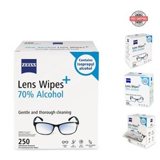 Non-Abrasive 250 Count Lens Cleaning Wipes with 70 Alcohol - Perfect for Travel