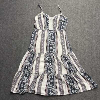 Yessica Dress Womens Medium/8 Geometric Fit & Flare Lined Bohemian C&A