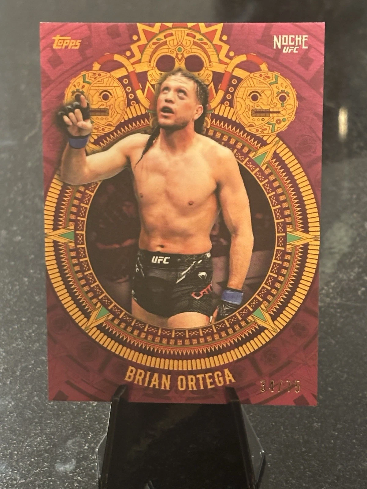 Brian Ortega /75 2024 Topps UFC Noche - #5D Pink