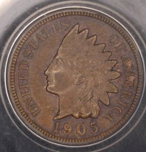 1905 Indian Head Cent. ANACS AU-55. Starts at .99. NO RESERVE