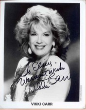 Vikki Carr, singer ,  Hand Signed  Autograph Photograph, 8 X 10
