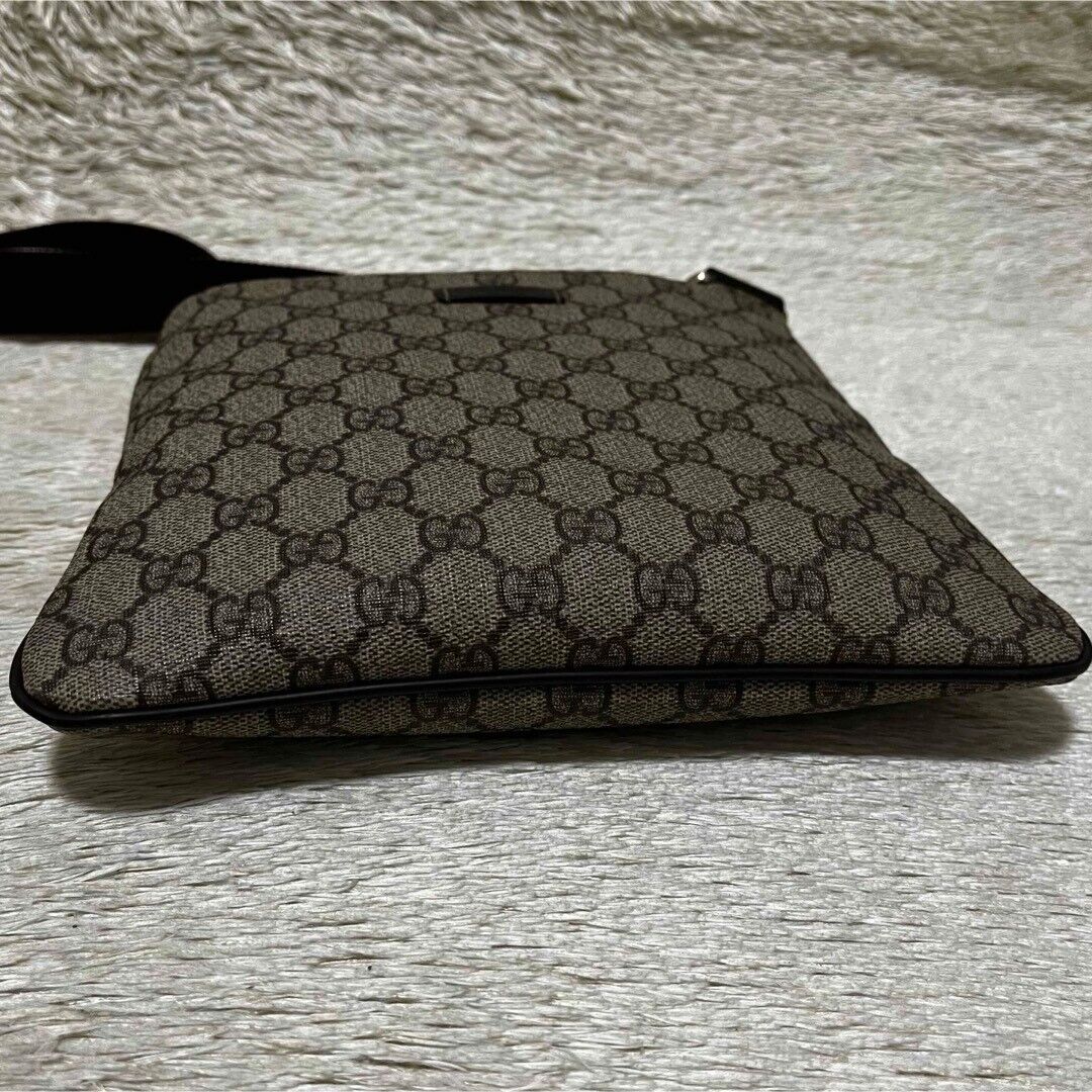 GUCCI GG Supreme 201538 204046 Shoulder Bag PVC Beige GUCCI GG Supreme 201538 204046 Shoulder Bag PVC Beige