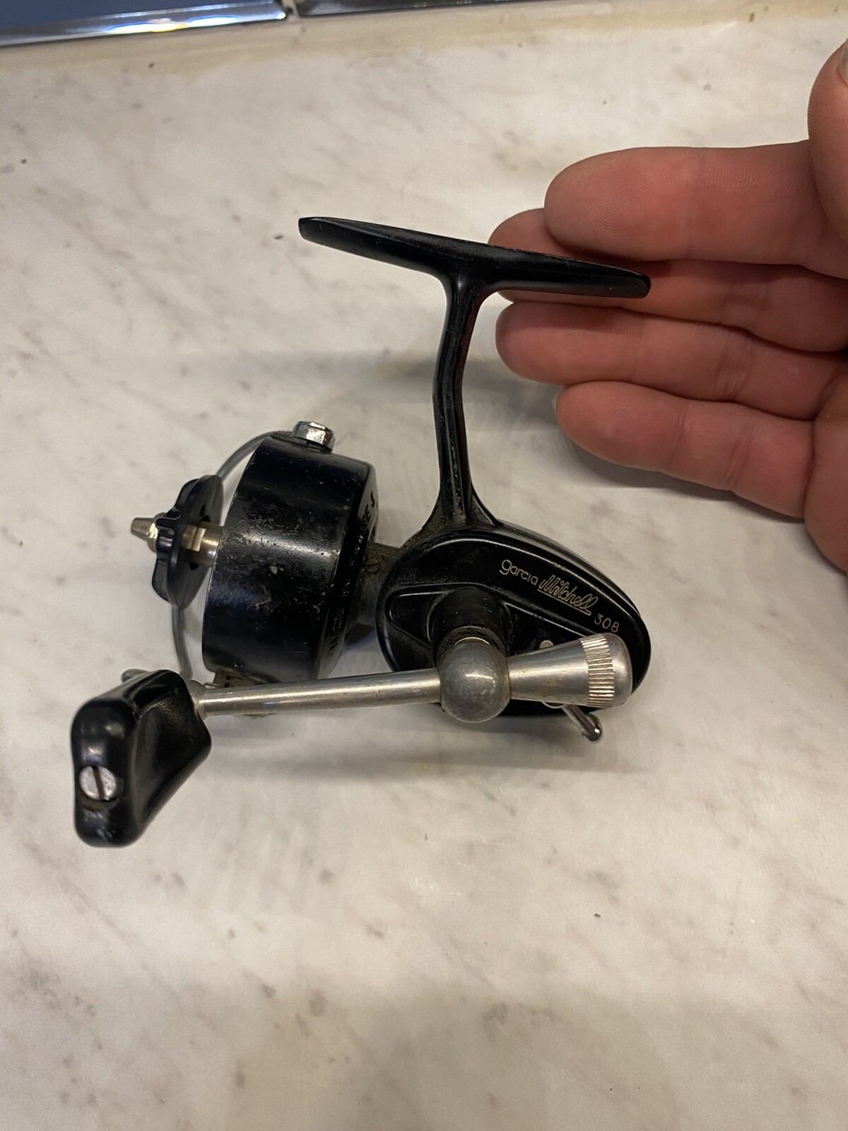 Vintage Garcia Mitchel 308 Micro Lite Spinning Reel Fishing Mini