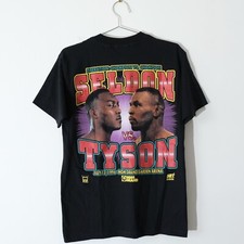 Vintage 1996 Mike Tyson vs Bruce Seldon T-Shirt MGM Sports Sz M Made In USA ๐บ๐ธ