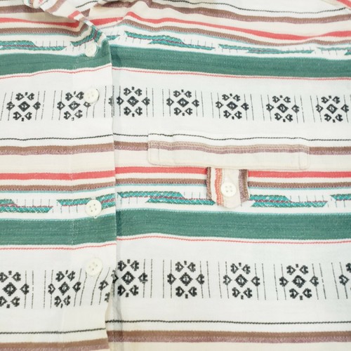 Camisa para mujer Cabin Creek grande con botones manga corta multicolor 100 % algodón - Imagen 4 de 5