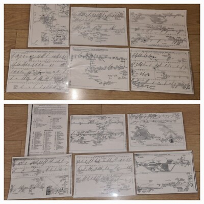 1988 Eastern & Anglian Track  Railway Diagrams  x 10 + Index Map Laminated 