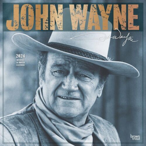 John Wayne OFFICIAL | 2024 12x24" Monthly Square Wall Calendar - Picture 1 of 8