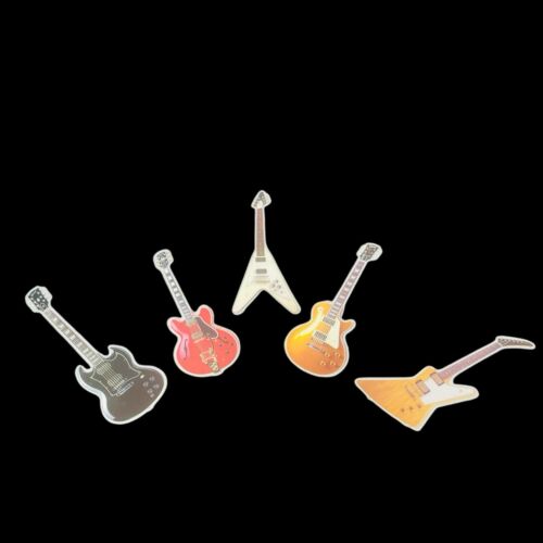 Set 5 magneti frigo chitarra vintage musicista da collezione - Foto 2 di 9