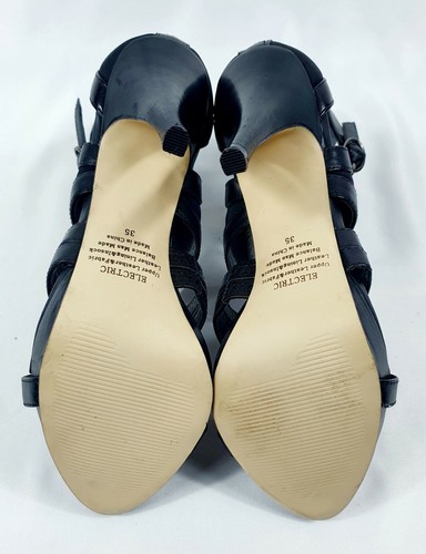 ZOE WITTNER 'Electric' Black Leather Women's High Heel Shoes EU 35 (Aus Seller) - Picture 8 of 8