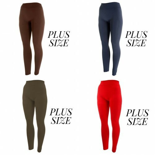 PLUS SIZE - Solid, Pattern or Fleece Leggings  - Bild 4 von 37
