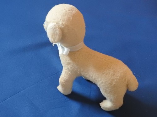 Jouet ancien, collection peluche, mouton , L: 25cm, H : 25cm, yeux en verre bleu - Photo 9/14
