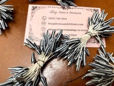 vintage 1940s antique double head stamens white black 1 bunch Germany