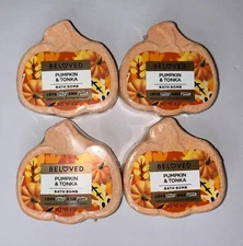 BeLoved Pumpkin & Tonka Bath Bomb 4oz Lot Of 4