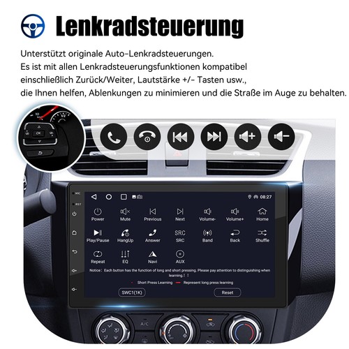 DAB+ Autoradio Android 14 Apple Carplay Doppel DIN 7" GPS NAVI WIFI 4+64G Kamera - Bild 9 von 13