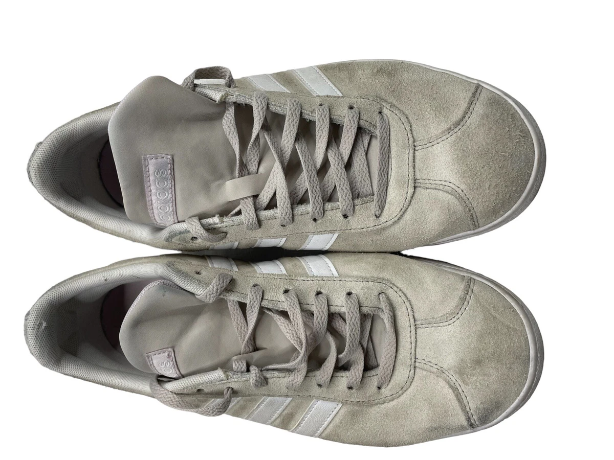 Adidas Womens Court Set F35766 Gray White Running Shoes Sneakers Size 10