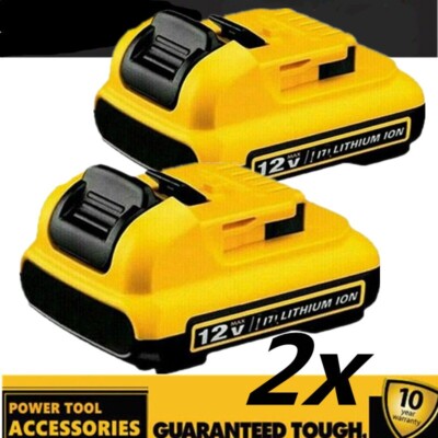 2X 3.0Ah 12 Volt Lithium-Ion Battery Replacement For Dewalt DCB127 DCB120 DCB101