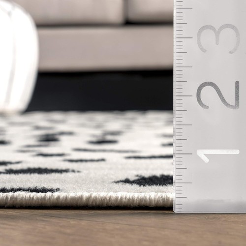 Elegant 4x6 Beige Area Rug - Stain Resistant Animal Print for Modern Living - Picture 4 of 11
