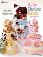 NEW ANNIE'S CROCHET BABY SHOWER CAKES CENTERPIECES/GIFTS