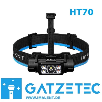 IMALENT HT70 LED Stirnlampe 3500 Lumen Weiss-warmweiss-Rot inkl. Akku