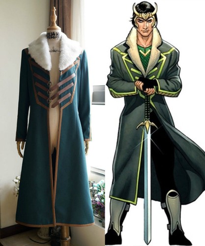 Hot Loki: Agent of Asgard Cosplay Loki Jacken Uniformen Mantel Kostüm - Bild 3 von 4