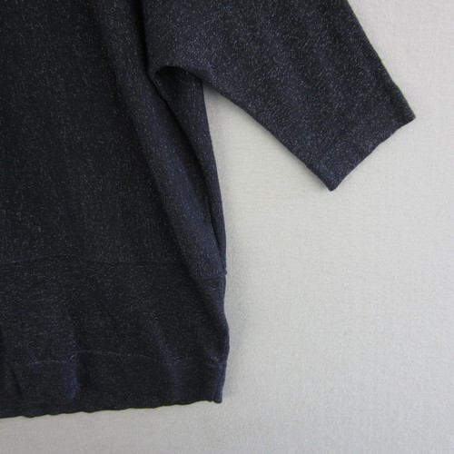 Next Top Womens 18 Blue Silver Metallic Knit Cold Shoulder Flowy Cocktail Event - Picture 4 of 14