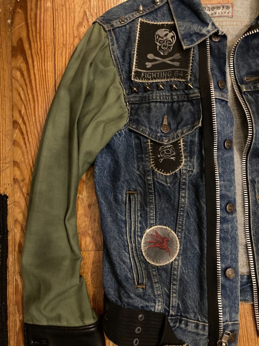 Vivienne Westwood-inspired biker jacket punk steampunk metal Vivienne Westwood-inspired biker jacket punk steampunk metal