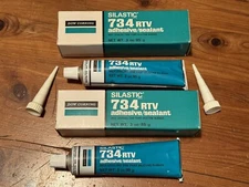 Lot Of Two (2) Dow Corning Silastic 734 RTV Adhesive / Sealant  3 fl oz. - NEW!!